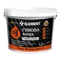 Гумова фарба Element база А сіра 1,2 кг Сарни