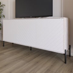Тумба Lion Амарант 168x40x76.5 см Самоа Димчастий/Білий (LION-043025) Чернівці
