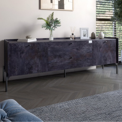 Тумба Lion Wood 180x40x50 см Бетон темний (LION-043124) Кропивницький