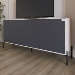 Тумба Lion Амарант 168x40x76.5 см Самоа Димчастий/Графітовий (LION-043011) Київ