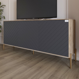 Тумба Lion Амарант 168x40x76.5 см Дуб Сонома трюфель/Графітовий (LION-043082)