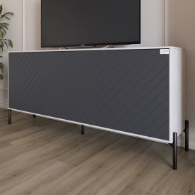 Тумба Lion Амарант 168x40x76.5 см Бетон/Графітовий (LION-043014)