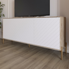Тумба Lion Амарант 168x40x76.5 см Дуб Сонома трюфель/Білий (LION-043068)