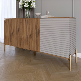 Комод Lion Грей 154x38x76.5 см Дуб Ліворно/Кашемір (LION-041870)