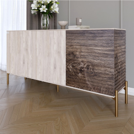 Комод Lion Грей 154x38x76.5 см Самоа Дымчатый/Дерево (LION-041846)