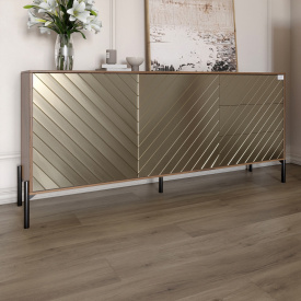 Комод Lion Амарант 158.5x39x77 см Дуб Ліворно/Перламутровий металік (LION-041931)