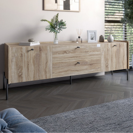 Тумба Lion Wood 180x40x50 см Дуб Сонома трюфель (LION-043130)