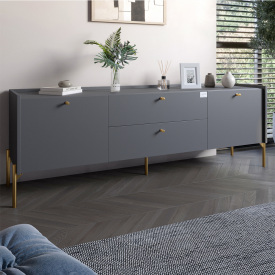 Тумба Lion Wood 180x40x50 см Антрацит (LION-043106)