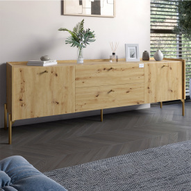 Тумба Lion Wood 180x40x50 см Дуб Артізан (LION-043113)