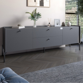 Тумба Lion Wood 180x40x50 см Антрацит (LION-043107)