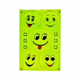 Наклейка світловідбиваюча "Смайл" Bambi 134SP 11 штук