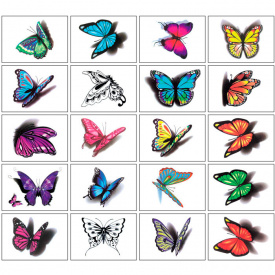 Наклейки татуювання Butterfly 20 шт (19665) GameStyle