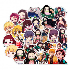 Набір стікерів Клинок Розсікаючий Демонів Kimetsu no Yaiba Аніме 50 шт (37403) GameStyle