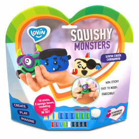 Набор для лепки Squishy Monsters ТМ Lovin 70130 с воздушным пластилином