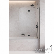 Шторка на ванну Radaway Garda PND II 1000x1500 10720120-54-01R профиль черный/прозрачное стекло