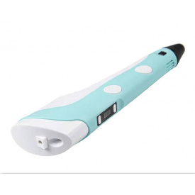 3D ручка c LCD дисплеем и комплектом эко пластика для рисования 3DPen Hot Draw 3 Blue