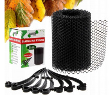 Захисна сітка Chomik для водостічної ринви, набір: 6м + 8 кліпс