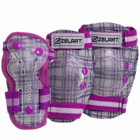 Комплект захисту Zelart CANDY SK-4678 S Фіолетовий