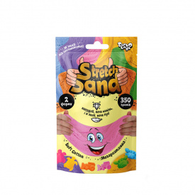 Набір креативної творчості "Stretch Sand" Danko Toys STS-04-02U пакет 350 гр Рожевий