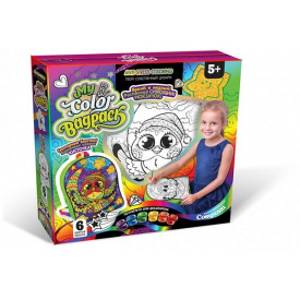 Комплект креативної творчості "My Color BagPack" Danko Toys CBP-01 рюкзак-розмальовка Сова у Шапці