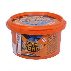 Набір креативної творчості "Stretch Sand" Danko Toys STS-02-01U 400 гр Помаранчевий