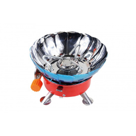 Плита туристическая газовая MASTERTOOL GM с пьезоподжигом с защитой от ветра (44-5104)