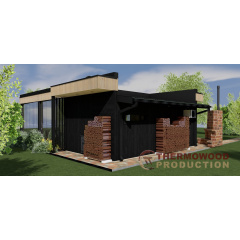 Модульная сауна 7,0х3,6м со SPA зоной 7,5х4,0м и SPA бассейном Swimspa Helios от Thermowood Production Київ