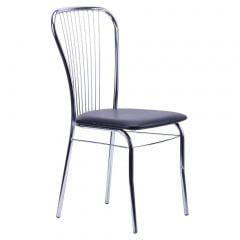 Обідній стілець із м'яким сидінням Цезар Хром AMF Неаполь-04 для кухні вітальні кафе закладів громадського харчування HoReCa Київ