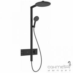 Душевая стойка с термостатом Hansgrohe Raindance Alive S 300 2jet EcoSmart ShowerSelect Comfort 24596670 матовая черная Луцьк