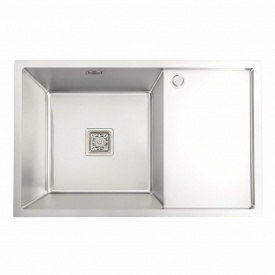 Кухонна мийка Platinex Handmade 78*50 L (з сифоном та кріпленням), Нержавіюча сталь