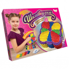 Набір для творчості "Шкатулка. Блискуча мозаїка" Danko Toys SHR-01-2-7 Рожевий