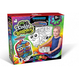 Комплект креативної творчості "My Color BagPack" Danko Toys CBP-01 рюкзак-розмальовка Сови