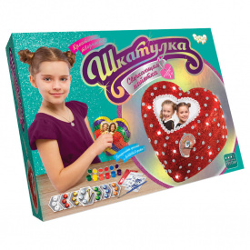 Набір для творчості "Шкатулка. Виблискуюча паєтками" Danko Toys SHR-01-3-4-8 Бірюзовий