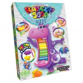 Набор креативного творчества "Пластилиновое мыло" Danko Toys PCS-03 Play Clay Soap укр 6 цветов Бегемот