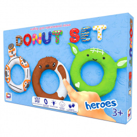 Набор для креативного творчества Donut Set HEROES TM Moon Light Clay 70089 легкий прыгающий пластилин