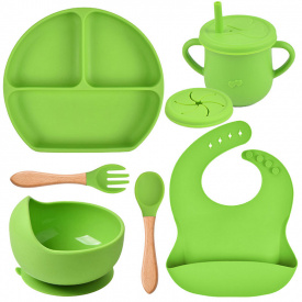 Набор силиконовой посуды 2Life Y7 6 предметов Зеленый (v-11135)