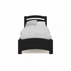 Ліжко Денвер бук чорний лак, 90х200 Ясногородка