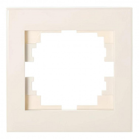 Одинарная рамка Lezard Rain Кремовая (703-0303-146)