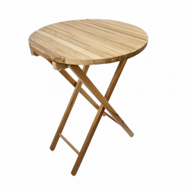 Стіл розкладний ЛОРА круглий садовий бук натуральний