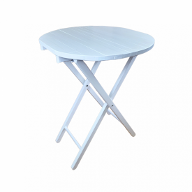 Стіл розкладний ЛОРА круглий садовий бук білий
