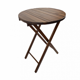 Стіл розкладний ЛОРА круглий садовий бук коричневий
