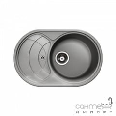 Кухонная мойка гранитная Adamant Shell 775х495х200 крыло слева 01 белая Київ
