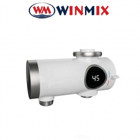 Електричний проточний водонагрівач Winmix Electra 770-E White (з індикатором темп) на вилив 3,3 кВт. Білий