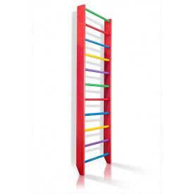 Шведська стінка дитяча SportBaby Sport 0-220 barby дерев'яна червоного кольору