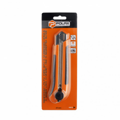 Ніж будівельний Polax посилений з висувним лезом 25 мм (23-009) Київ