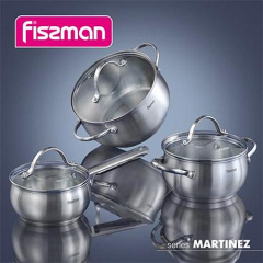 Набор кухонной посуды Martinez 2 кастрюли и ковш Fissman DP36466 Черновцы