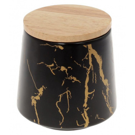 Порцелянова ємність Esmalte de Marmol negro 520 мл BonaDi Чорний DP186130