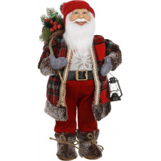 Игрушка новогодняя Santa with gifts and a lantern 45 см Разноцветный BonaDi DP232266