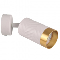 Спот Polux Arras 5.5x5.5x10 см Біло-золотистий (Pol323590) Бровари