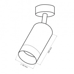 Спот Polux Arras 5.5x5.5x10 см Біло-золотистий (Pol323590) Бровари